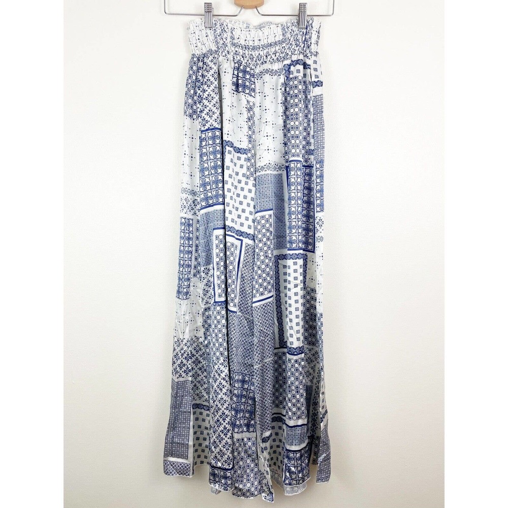 Johnny Was Rinit Pants Silk Pete Greta Mixed Print Wide Leg Size S Small NWT